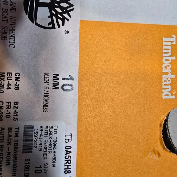 NEW! TIMBERLAND MEN'S AUTHENTIC BOAT SHOE Black and Tan Size 10 TB0A5RH8DH4 - Picture 9 of 11